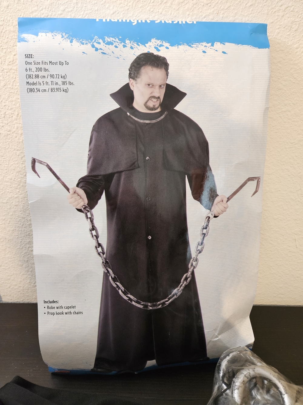 Men's Black Robe with Capelet – Halloween Costume